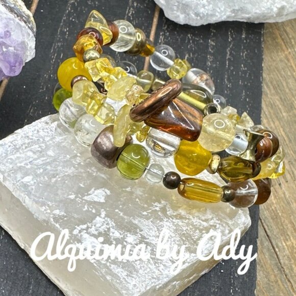 Layered citrine bracelet wrap around - Picture 1 of 1